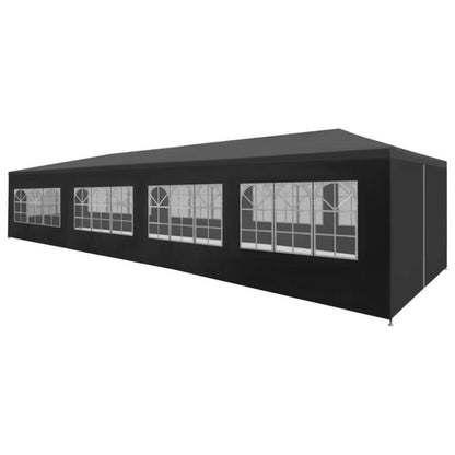 Partytent – Feesttent – Paviljoen – Tuinent – Tent – Antraciet – 3x12 Meter – Stevige & Ruime Overkapping