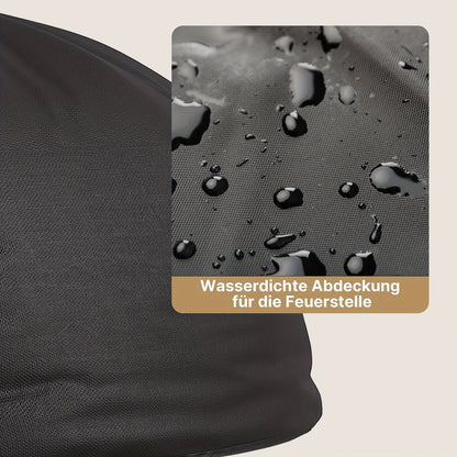 Tuinhaard Buiten – Vuurkorf – Vuurschaal – Openhaard – Terrashaard – Diameter 83 cm – Inclusief Grill en Weerbestendige Cover – Zwart