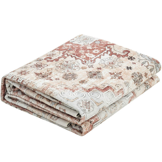 Vloerkleed – Tapijt – Kleed – Karpet – Runner – Groot Formaat 9x12 ft – Anti-Slip – Vintage Bruin Rood