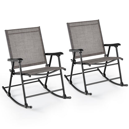 Schommelstoel – Schommelstoel Buiten – Tuinstoel Schommel – Relaxstoel Tuin – Inklapbare Schommelstoel – Met Ademend Zitmateriaal – Met Stevig Metaalframe tot 150 kg