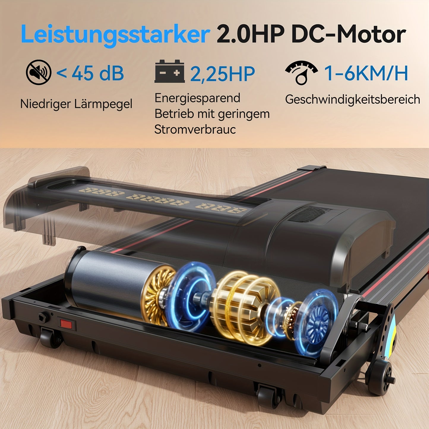 Loopband – Walking Pad – Homeloopband – Thuisfitness – Fitnessapparaat – Compact Ontwerp – Dubbelzijdige Demping – Afstandsbediening & App