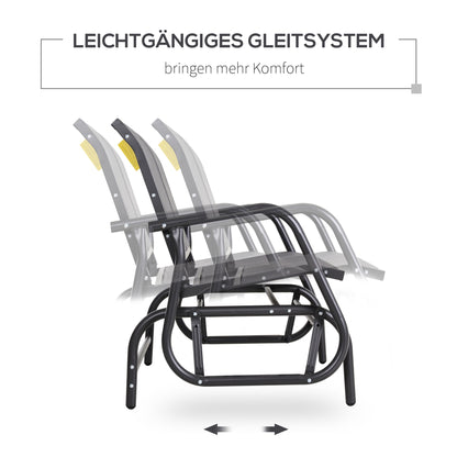 Tuinschommelbank – Tuinbank – Schommelstoel – Tuinmeubel – Loungestoel – Metalen Frame – Ademend Mesh – 2 Personen – Draagvermogen 200 kg