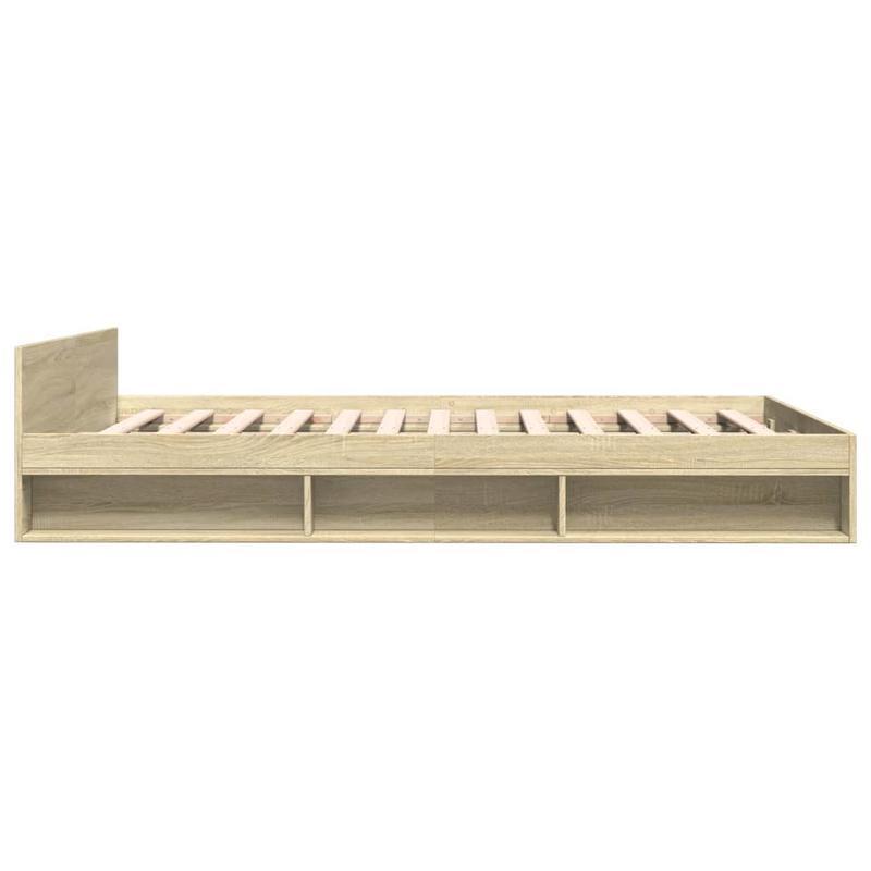 3-Laags Bedframe – Stapelbed – Hoogslaper – Slaapbank – Opbergbed – Houten Constructie – 150x200 cm – Duurzaam & Verwijderbaar – Rovere  Marrone