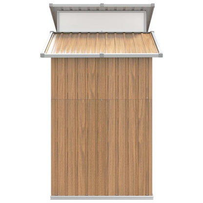 Large Outdoor Storage Shed with Removable Roof - Heavy-Duty Steel Frame & Copper Top, Deep Brown Portable Temporary Storage Building for Garden, Yard, Home - Spacious Multi-Purpose Shed for Tools, Bikes, Lawn Equipment (No Wa