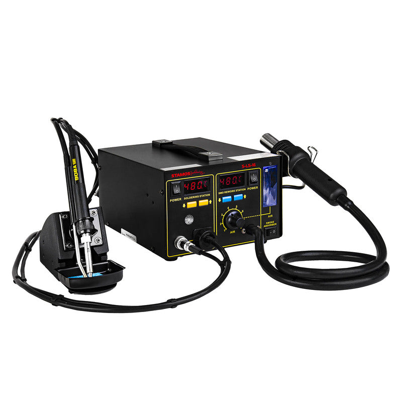 Soldeerstation – Soldeerbout – Hot Air Station – Soldering Tool – Digitaal – Instelbare Temperatuur 100-480°C – 75W Soldeerbout & 550W Hete Lucht