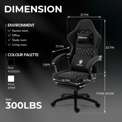 Gamingstoel – Gamestoel – Game Stoel – Gaming Chair – Racing Stoel – Groen – Memory Foam Zitting – Verstelbare Rugleuning