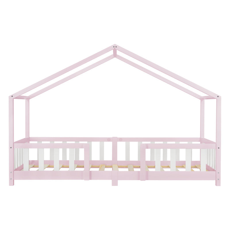 Kinderbed – Kinderbedje – Bedje – Kinderbedden – Huisvorm Kinderbed – Valbescherming – Grenenhout – Groot 120x200 cm