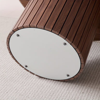 Eettafel – Ronde Tafel – Keukentafel – Eetkamertafel – Landelijke Tafel – 120 cm Diameter – MDF Blad Met Metalen Onderstel – Verstelbare Voetjes