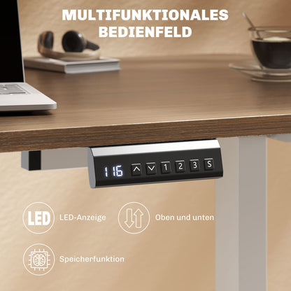 Verstelbaar Elektrisch Bureauframe – Zit Sta Bureauframe – Bureau Onderstel – Elektrisch Bureau Onderstel – Wit – Geheugenfunctie – Staal