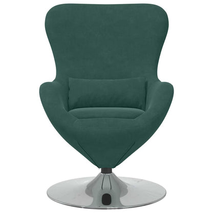 Fauteuil – Draaistoel – Relaxstoel – Loungestoel – Zetel – Donkergroen Fluweel – 360° Draaibaar