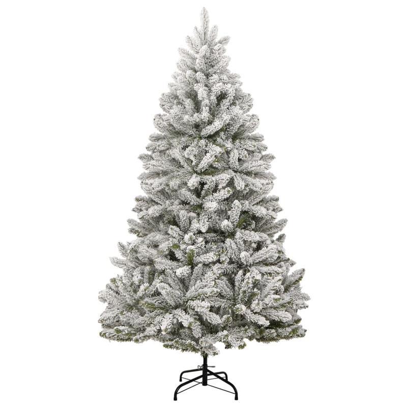 Kerstboom – Kunstkerstboom – Schoonheidsboom – Sneeuwboom – Houtachtige Boom – 210 cm Hoog – Opvouwbaar Met PE/PVC Mix En Sneeuwlook