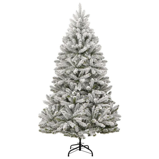 Kerstboom – Kunstkerstboom – Schoonheidsboom – Sneeuwboom – Houtachtige Boom – 210 cm Hoog – Opvouwbaar Met PE/PVC Mix En Sneeuwlook