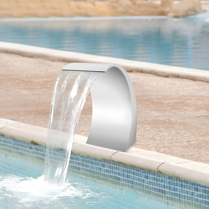 Pool Waterfall Fountain – Tuinfontein – Buitenwaterornament – Zwembadfontein – Waterval – RVS – 30x60 cm – Weerbestendig Hoogwaardig Metaal