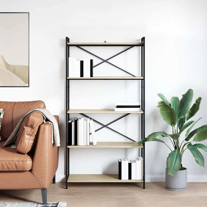 Boekenkast Sonoma eiken 80 x 30 x 153cm Bewerkt hout