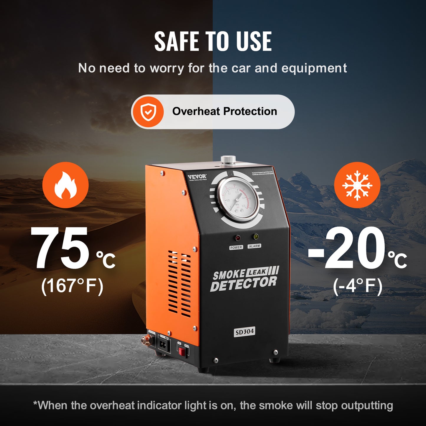 Rookmachine Auto – Rookmelder – Lektester – Smogmachine – Lekkagedetector – Ingebouwde Luchtpomp – 8L/min Rookvolume – Digitale Drukmeter