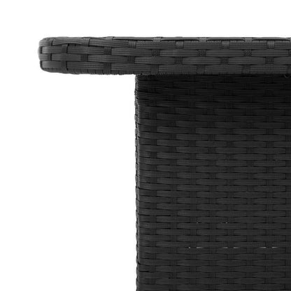 Zwarte Tuintafel – Buiten Tafel – Balkon Tafel – Patio Tafel – Tuin Meubel – Compact 90x55x71 cm – Lichtgewicht & Eenvoudig Zelf Te Monteren