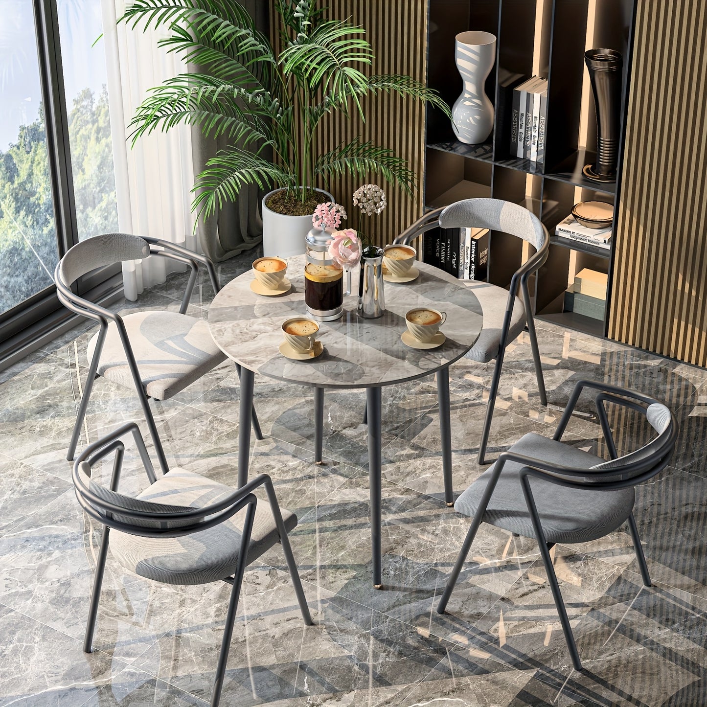 Eettafel – Tafel – Keukentafel – Dressoir – Meubel – Modern Sintered Stone Blad – Kras- en Hittebestendig 10,7 mm Dik
