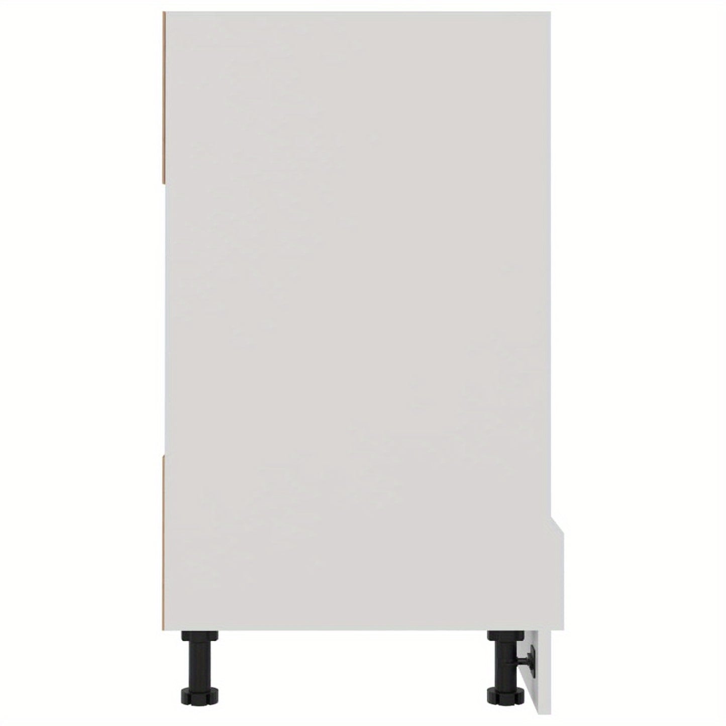 Ovenkast – Keukenkast – Opbergkast – Ovenmeubel – Keukenmeubel – Wit Gefineerd Hout – Compact 60x46x81,5 cm - QUORE