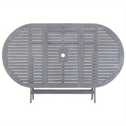Tuintafel Inklapbaar – Opvouwbare Tuinset – Buitentafel – Picknicktafel – Campingtafel – Stevig Acaciahout – 160x85x75 cm