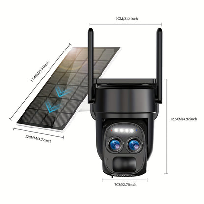 Beveiligingscamera – Draadloze Camera – Buiten Camera – 4G Camera – 3G Camera – 4 Stuks Set – 2K HD Beeldkwaliteit – Solar Batterij Met PTZ & Nachtzicht
