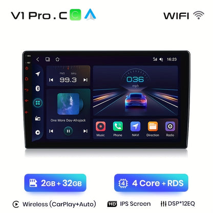 Autoradio – Auto Radio – Multimedia Speler – 2-DIN Scherm – Draadloos Wifi – Android Auto – 9 Inch IPS Touchscreen – GPS Navigatie – DSP Geluidsoptimalisatie