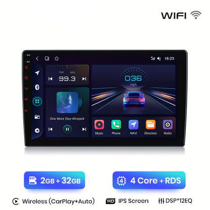 Car Multimedia Speler – Auto Radio – 2 Din Navigatie – Android Auto – CarPlay Compatibel – 9 Inch Touchscreen – WiFi 2GB+32GB – GPS Navigatie – RDS Radio