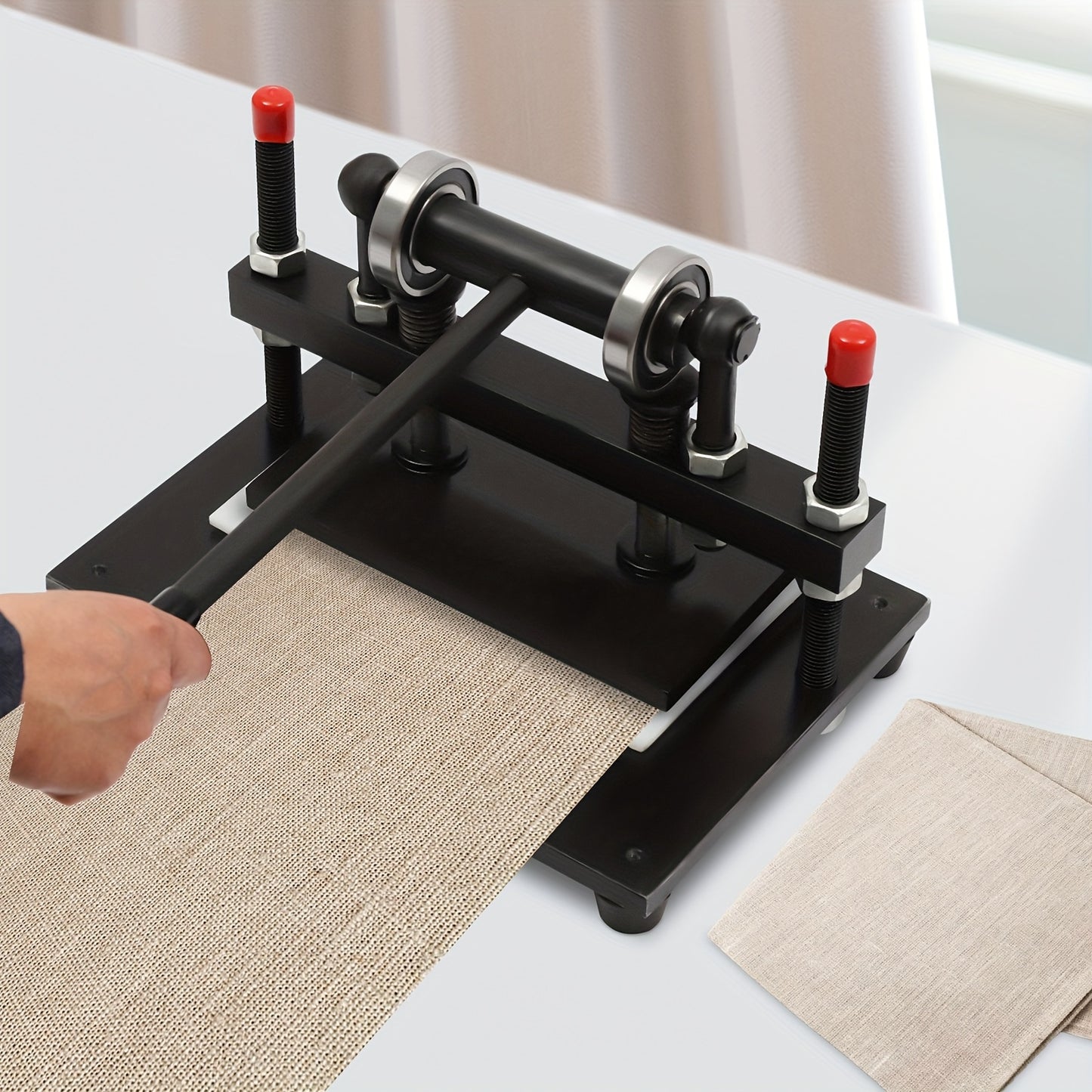 Leren Snijmachine – Handmatige Stansmachine – Embossing Machine – Press Cutter – Faux Leather Cutter – Zwart – Verstelbare Druk – Stabiele Constructie