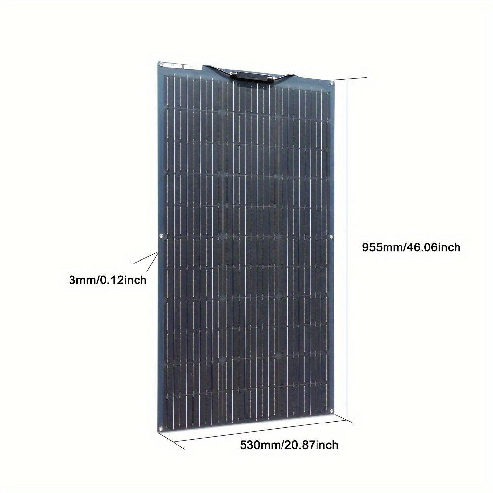 Flexibele Zonnepanelen – Flexibele Zonnecel – Draagbare Zonnepanelen – Zonne-energie – 200W Totaal – Geschikt Voor 12V En 24V