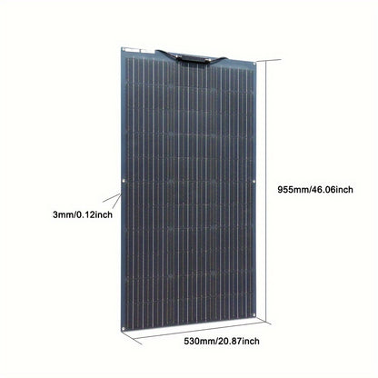Flexibele Zonnepanelen – Flexibele Zonnecel – Draagbare Zonnepanelen – Zonne-energie – 200W Totaal – Geschikt Voor 12V En 24V