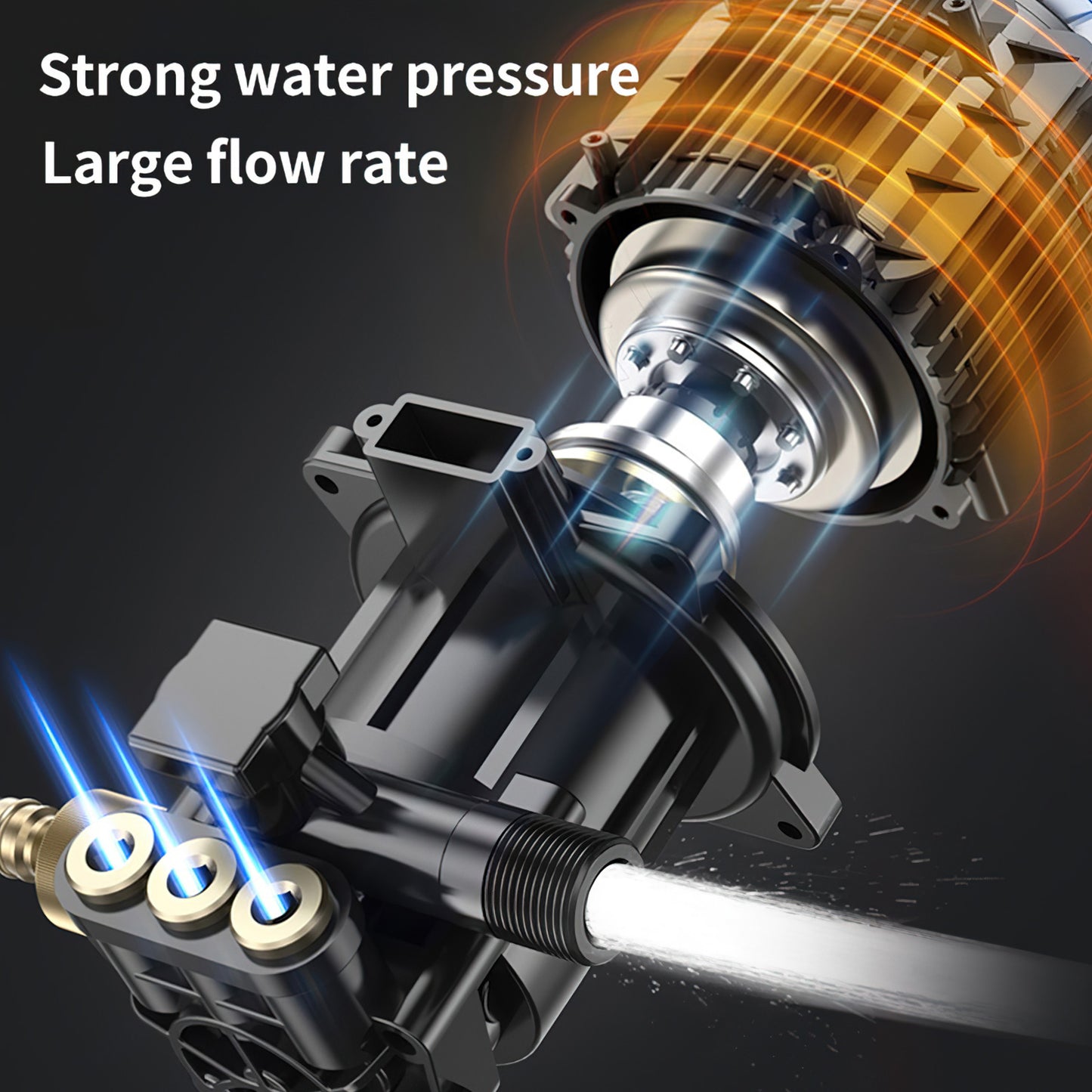 Hogedrukreiniger – Spuitmachine – Waterreiniger – Schoonmaakspuit – Terrasreiniger – 2400 PSI Krachtig – 4 Snelwisselbare Mondstukken