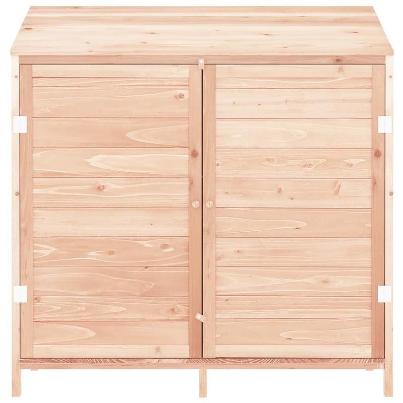 Buitenopslag – Tuinkast – Opbergbox – Tuinkisten – Tuinhuisje – Donkerbruin Marrone – Massief Vurenhout – Stevige Metalen Zijkanten – 102x52x112 cm – Duurzaam & Ruim
