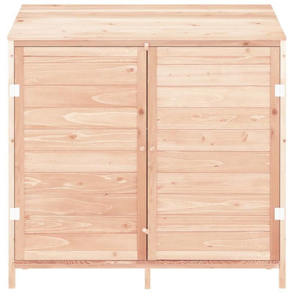 Buitenopslag – Tuinkast – Opbergbox – Tuinkisten – Tuinhuisje – Donkerbruin Marrone – Massief Vurenhout – Stevige Metalen Zijkanten – 102x52x112 cm – Duurzaam & Ruim