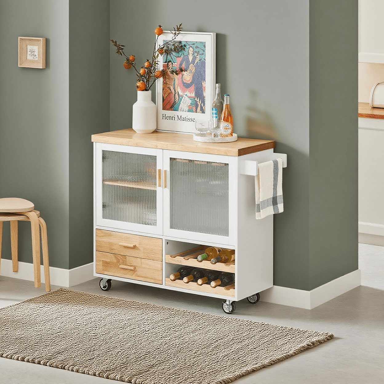 Kas – Kweekkas – Tuinkas – Groentetent – Plantentunnel – 12 m² – UV-bestendig PE 140 g/m² met Rolluikdeur en Grote Raamventilatie – Stabiel Gegalvaniseerd Stalen Frame Wit