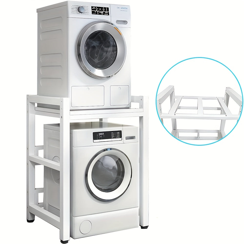 Wasdroger Standaard – Wasdroger Steun – Stapelstandaard – Wasmachine Verhoger – Droger Sokkel – Verstelbare Hoogte – Metalen Constructie 350 kg Draagkracht