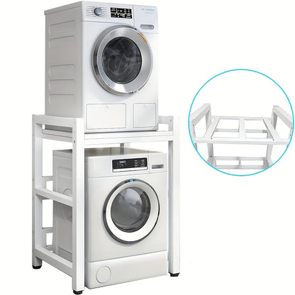 Wasdroger Standaard – Wasdroger Steun – Stapelstandaard – Wasmachine Verhoger – Droger Sokkel – Verstelbare Hoogte – Metalen Constructie 350 kg Draagkracht