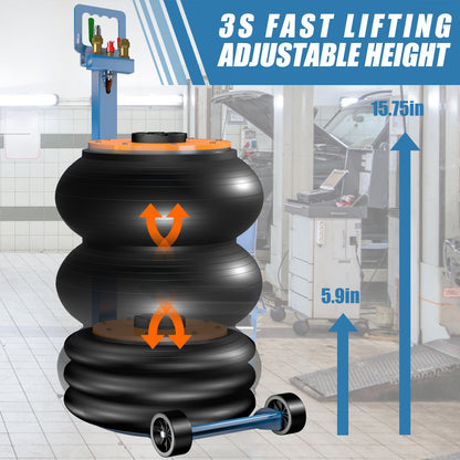Hydraulische Trolley Jack – Air Jack – Autolift – Garagekrik – Floor Jack – 5 Ton Hefvermogen – Laag Profiel Stalen Constructie