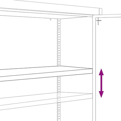 Dossierkast – Archiefkast – Mappenkast – Opbergkast – Documentenkast – Grijs Staal – 90x40x140 cm – Duurzaam & Stevig