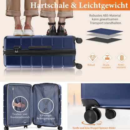 Harde Kofferset – Koffer Set – Trolley – Reiskoffer – Bagageset – 20/24/28 Inch – Krasbestendig Hard Shell – 4 Zwenkwielen Met Combinatieslot