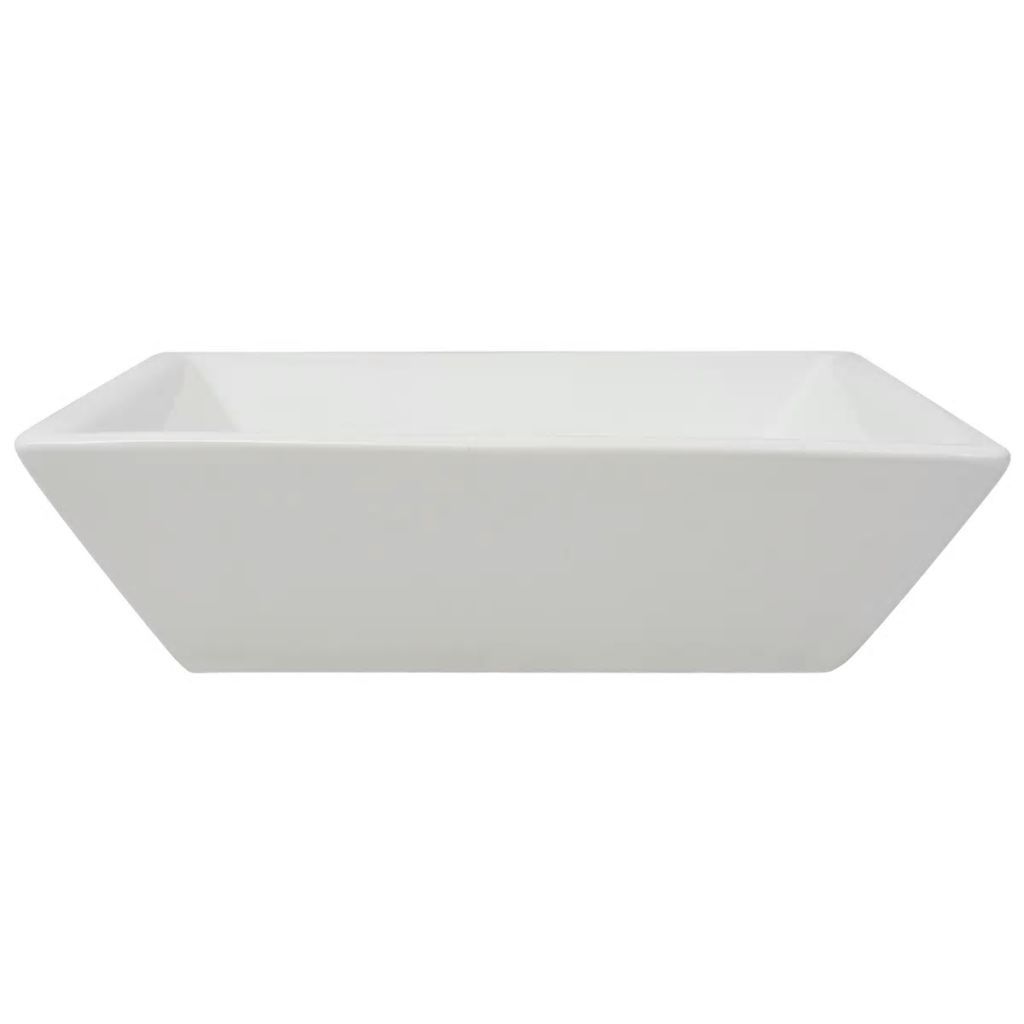 Wastafel Vierkant – Waskom – Lavabo – Badkamerbak – Keramische Wastafel – 41,5 x 41,5 x 12 cm – Wit – Hoogwaardige Kwaliteit