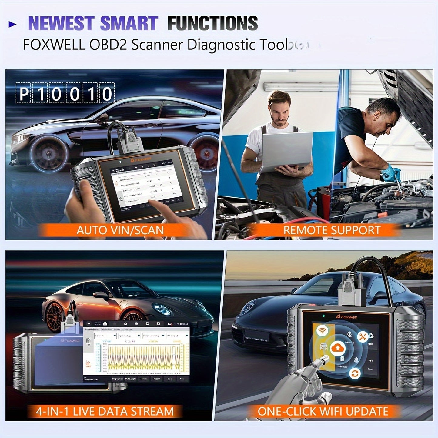 Auto Diagnose Scanner – OBD2 Scanner – Code Reader – Auto Diagnose Tool – ECU Scanner – Bi-directionele Functie – 32+ Servicefuncties – Draadloos Met Gratis Updates