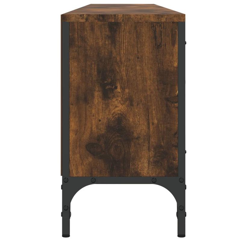 Tv-meubel – Tv-kast – Tv-dressoir – Media-meubel – Opbergkast – Rook eikenhout kleur – 200 x 25 x 44 cm – Extra opberglade