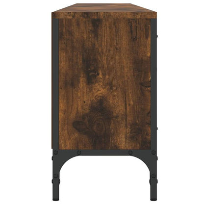 Tv-meubel – Tv-kast – Tv-dressoir – Media-meubel – Opbergkast – Rook eikenhout kleur – 200 x 25 x 44 cm – Extra opberglade