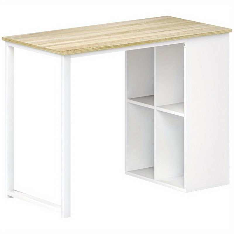 Bureau – Werkplek – Computertafel – Studietafel – Kantoortafel – Stalen Frame – Compact 100x54x75 cm – Eikenhout Look
