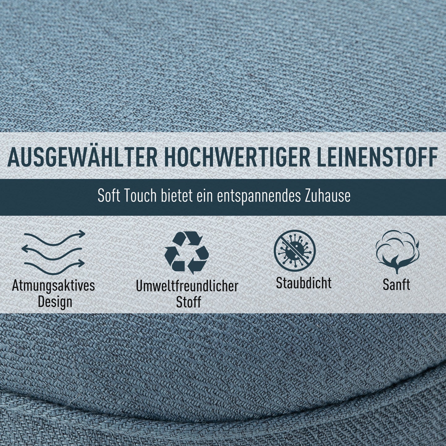 Fauteuil – Relaxfauteuil – Leunstoel – TV Stoel – Zitstoel – Linnen Bekleding – Rugkussen – 52,5x69x77 cm – Massief Rubberhout