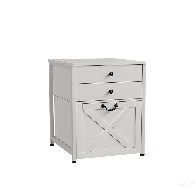 Ladekast – Ladenkast – Commode – Opbergkast – Kast – Mini Ladekast met 2 Lades en Verrijdbaar Kastje – Stevig Tot 110 kg – Compact Wit Design 55x58x69 cm