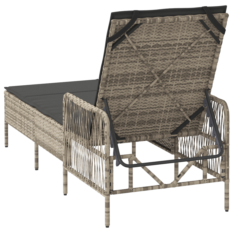Inklapbaar Loungebed – Sunlounger – Ligstoel – Tuinstoel – Balkonstoel – Ergonomisch Design – Weerbestendig Rattan