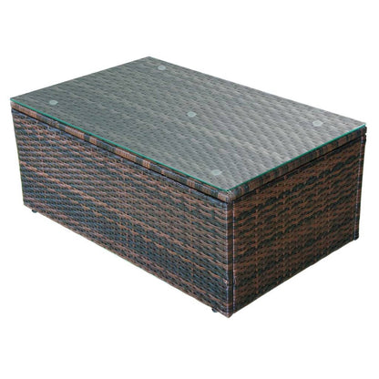 Loungeset – Tuinmeubelset – Loungeset Balkon – Loungeset Hoekbank – Loungeset Poly Rattan – Bruin – Weerbestendig PE Rattan – Uitneembare Wasbare Kussenhoezen