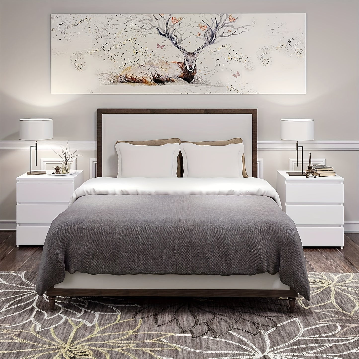 Nachtkastje – Nachtkastjes – Bedkastje – Bijzettafel – Opbergkast – Modern Scandinavisch – 3 Lades – Compact en Ruimtebesparend