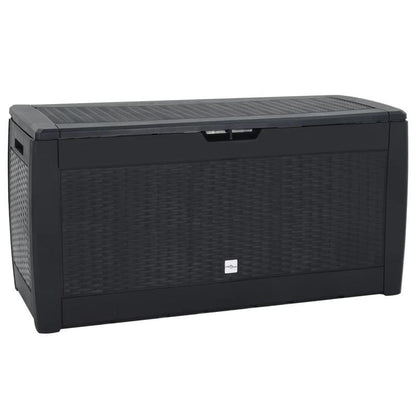 Tuinkist – Opbergbox – Kussenbox – Tuinopbergkast – Tuinbox – Ruim 310L – Duurzaam Polypropyleen – Weerbestendig Antraciet – 119x48x60 cm – Rechthoekig Design