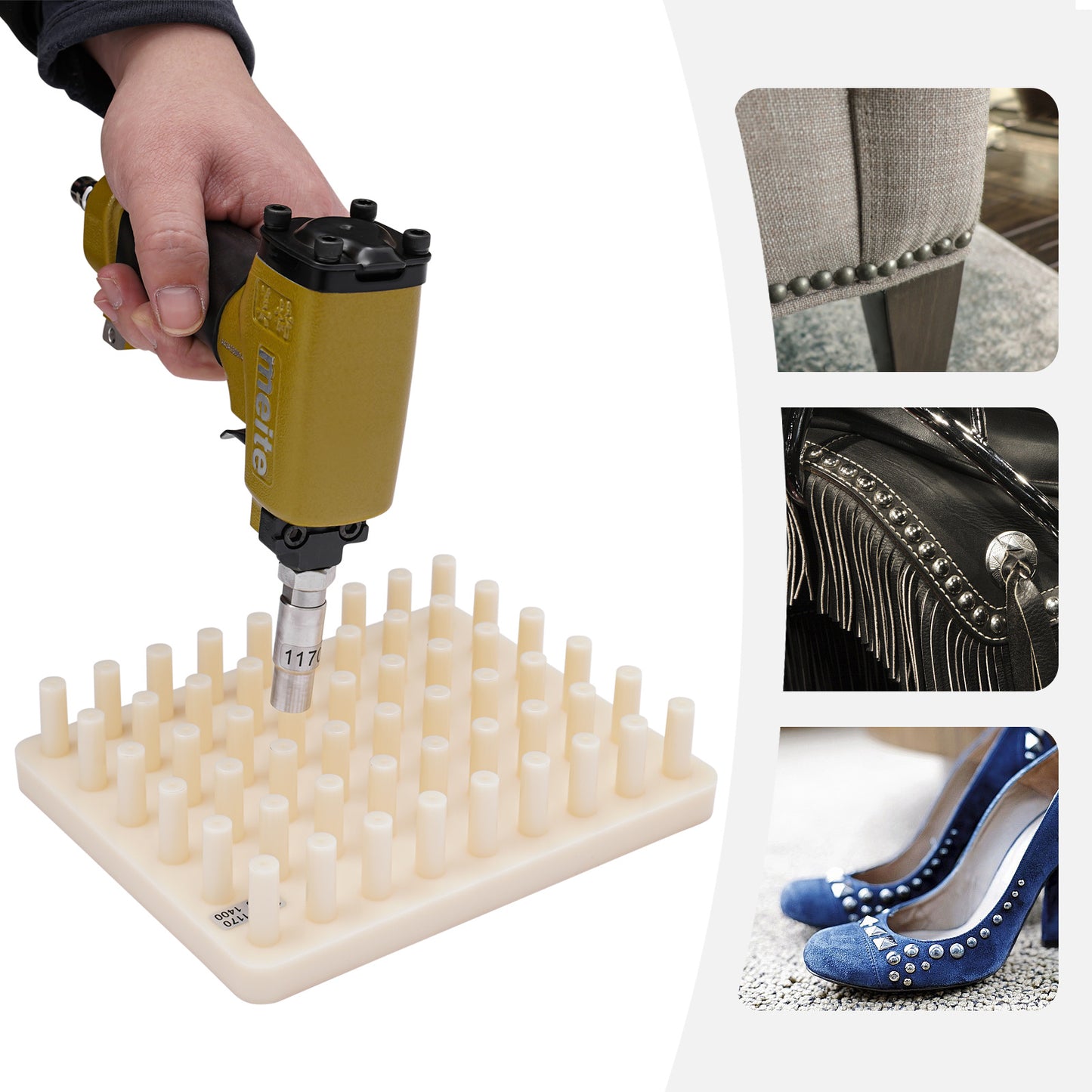 Pneumatische Nietmachine – Nietpistool – Tackergun – Klusapparaat – Meubelmaker Gereedschap – Aluminiumlegering – Hoog Nietcapaciteit 54 Nieten – Lichtgewicht Compact Design